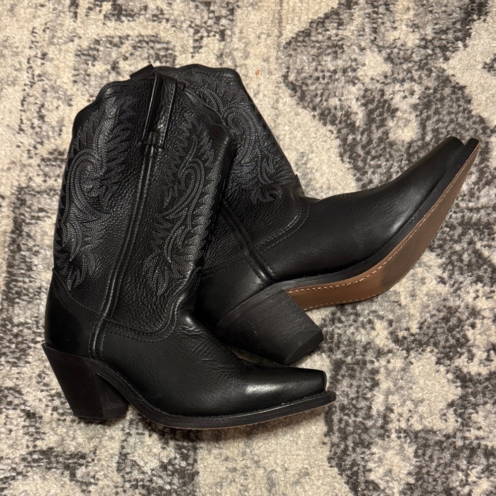 Black Western Leather Boots